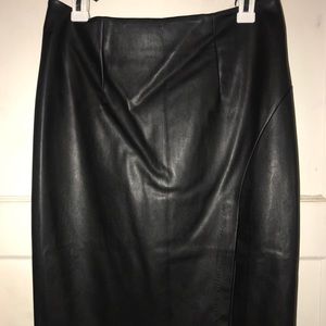 Faux leather skirt